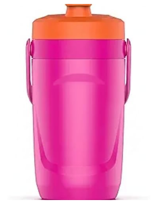 Performance Water Jug, 64 oz, Leakproof Athletic Bottle with Non-Slip Grip, Pink