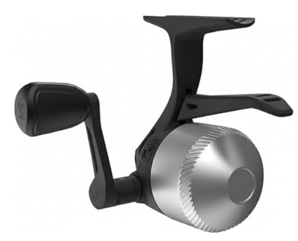 Micro Trigger Spincast Fishing Reel, Size 10, 4lb Line Pre-Spooled, Ultralight Reel for Panfish & Trout, Silver/Black