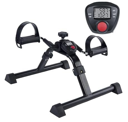 Mini Exercise Bike, Pedal Exerciser with Digital Display, Physical Therapy Equipment for Arms and Legs