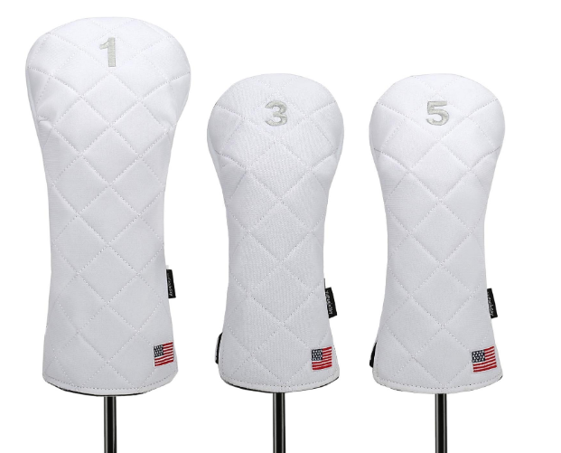 3-Pack Golf Club Head Covers Set – Driver, Fairway & Hybrid Protection