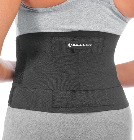 Adjustable Back Brace for Upper & Lower Back Support – Compression Belt for Men & Women, One Size, Black