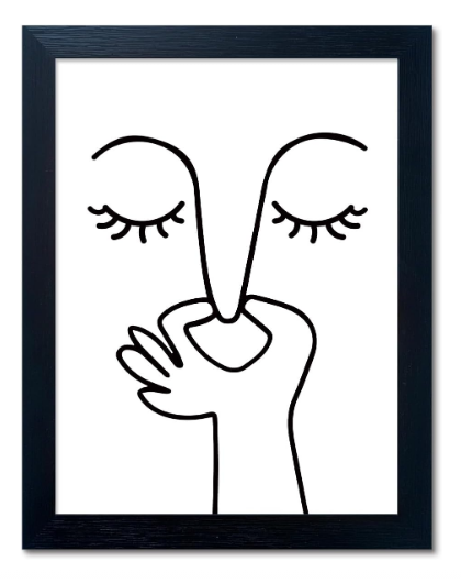 Black & White Funny Bathroom Wall Art – Humorous “Bad Smell” Print for Guest Toilet, Modern Minimalistic Bathroom Décor
