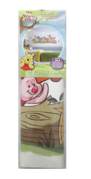 Children’s Wall Stickers with Pooh Bear and Friends, Decorative Vinyl Wall Decals, 10 Pieces
