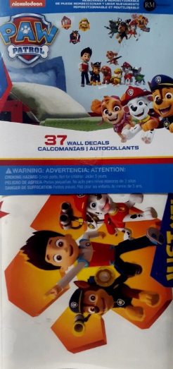 Kids Cartoon Wall Decals, Peel and Stick Decorative Vinyl Stickers, 37 Pieces