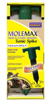 Battery Operated Animal Repellent Stake for Gophers and Moles – Humane Outdoor Pest Control