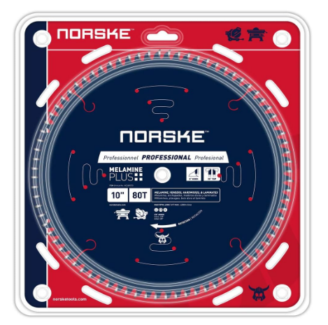 10-Inch 80-Tooth Melamine & Laminate Saw Blade, Ultra-Smooth Cutting, 5/8-Inch Bore