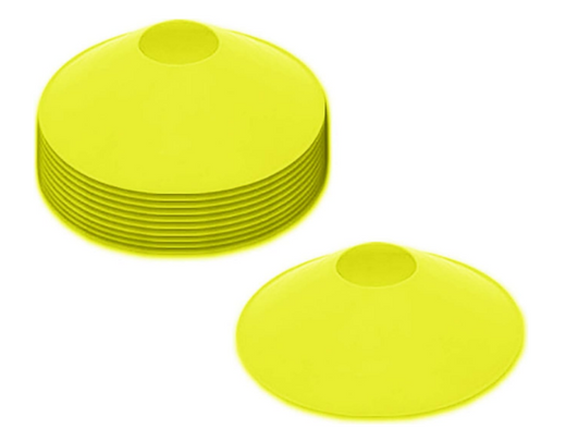 Sports Marker Discs Bulk Pack, Training Field Cones for Soccer, Agility Drills & Coaching, Pack of 10