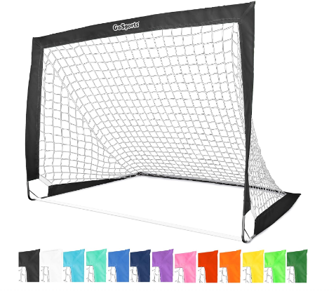 Portable Soccer Goals for Kids, Pop-Up Backyard Training Nets, 4 x 3 ft or 6 x 4 ft Sizes, Multiple Color Options