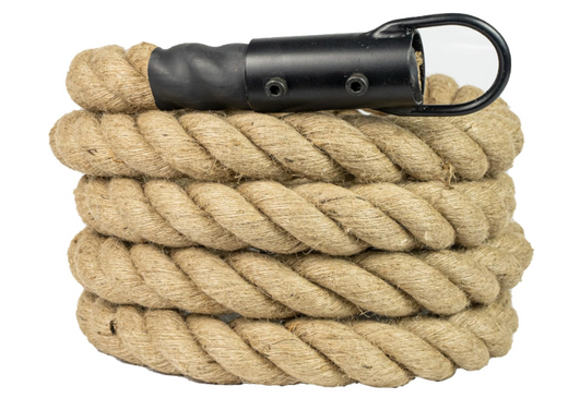 Jute Climbing Rope for Gym & Home Workouts, Exercise Hanging Pull-Up Rope with Anchor for Strength Training