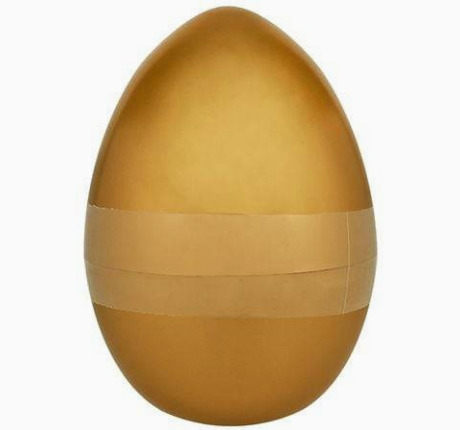 Large Metallic Gold Egg – Festive Easter Decoration for Home, Table, or Holiday Display 10 INCH