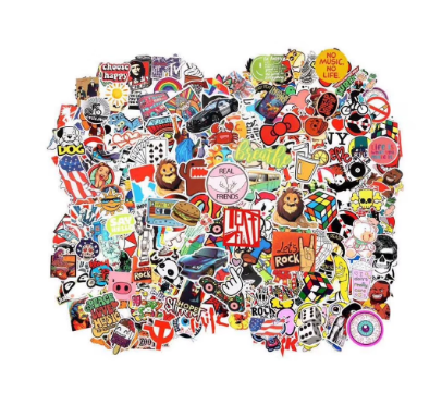 Random Stickers Pack, 155pcs Waterproof Vinyl Stickers for Water Bottles, Laptop, Skateboard, Bike, Luggage & More
