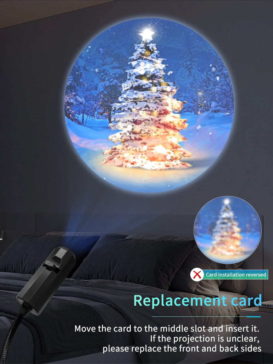 USB Christmas LED Projector