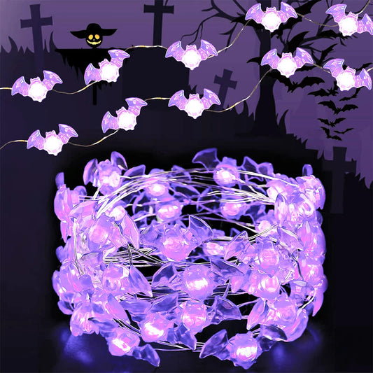 Purple Bat Fairy String Lights