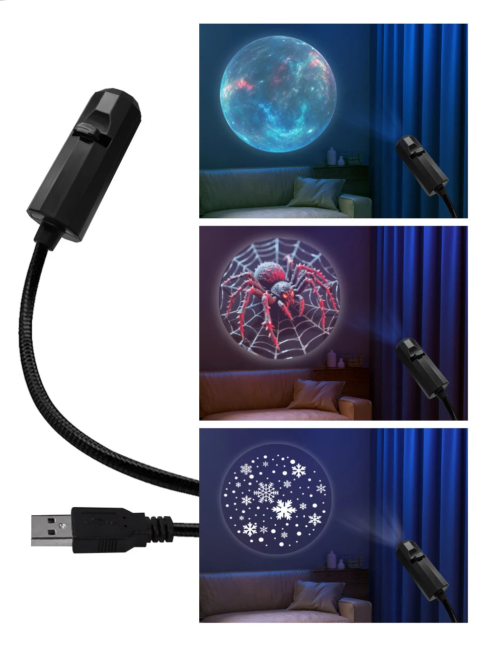 USB Christmas LED Projector