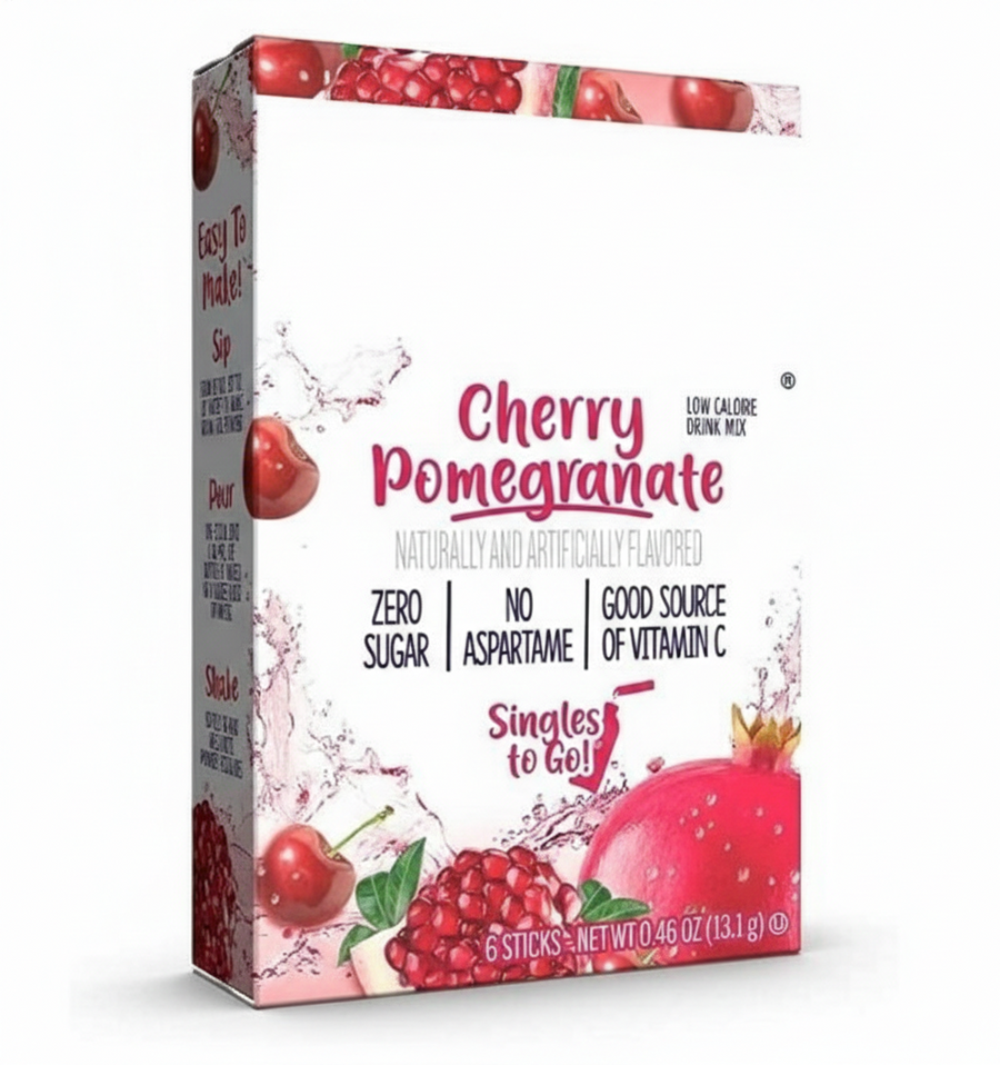 Singles To Go Variety Pack – Strawberry, Peach, Pomegranate & Grape Drink Mix – 1 Pack
