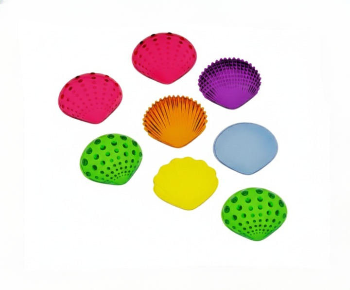 Tactile Shells Sensory Toy Set 72 Pieces with 6 Textures and Colors – Early STEM Learning Toy for Ages 18m+