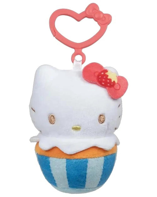 Hello Kitty & Friends Cupcake Hello Kitty 4-Inch Plush Clip – Cute Collectible Plush Keychain