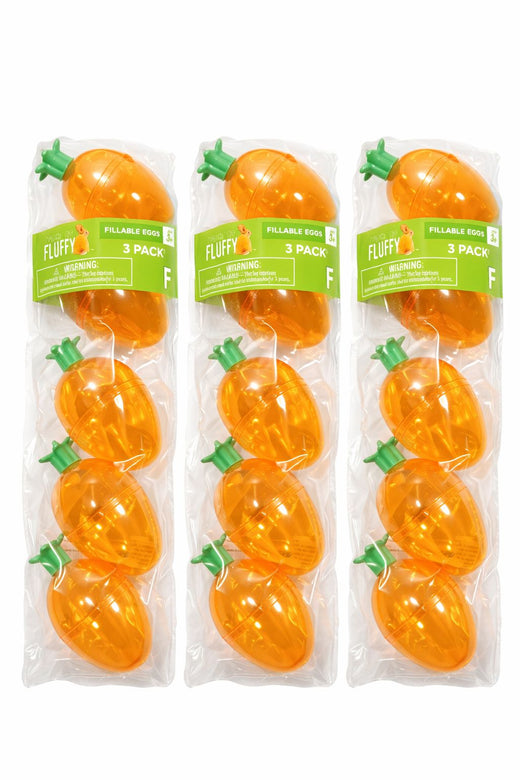 Festive Voice Fillable Carrot Eggs, 5 ct – 3 Pack – Fun Holiday Surprise for Kids