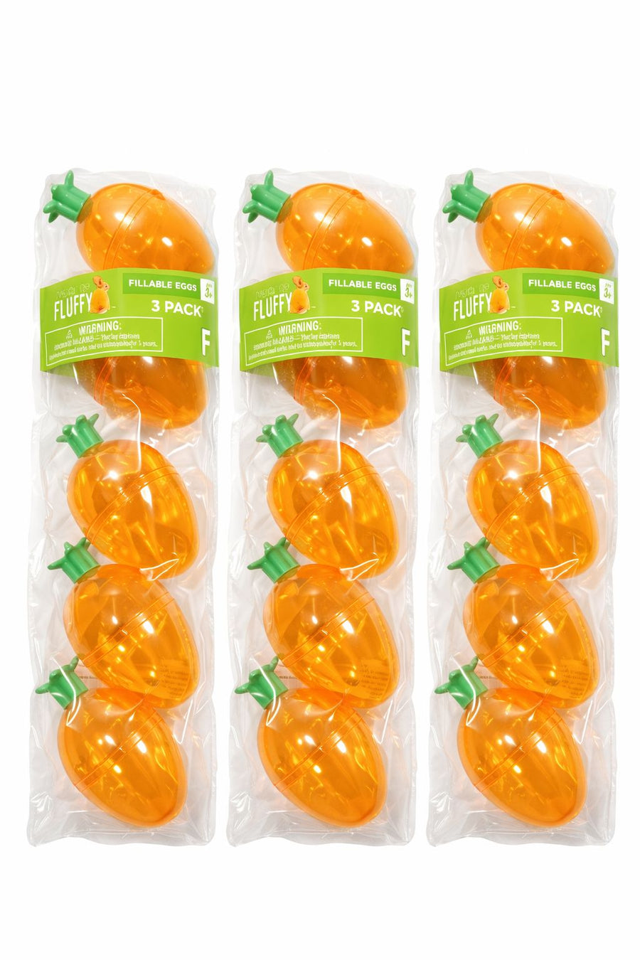 Festive Voice Fillable Carrot Eggs, 5 ct – 3 Pack – Fun Holiday Surprise for Kids