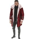Men's Suede-Style Faux Fur Coat