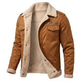 Men's Suede-Style Fleece-Lined Winter Jacket