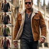 Men's Suede-Style Fleece-Lined Winter Jacket