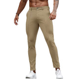 Men's Slim-Fit Stretch Cropped Dress Trousers