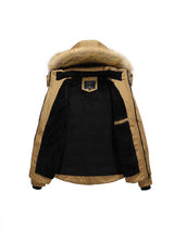 Men's Padded Jacket with Removable Collar