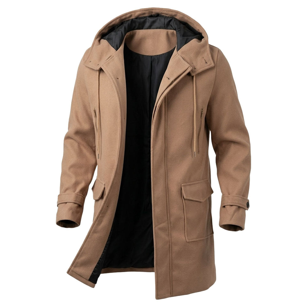 Men's Hooded Winter Trench Coat