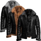 Men's Suede-Style Faux Fur Casual Jacket