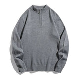 Men's Plus-Size Mock-Neck Zip-Up Sweater