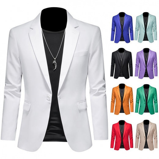 Men's Slim-Fit Single-Breasted Formal Blazer