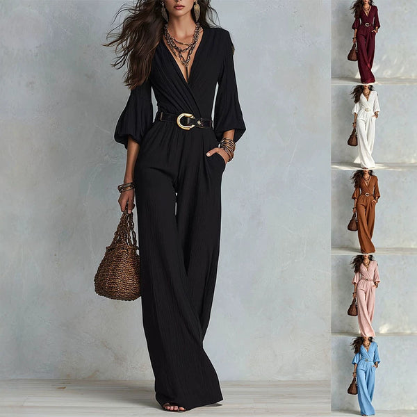 V-Neck Jumpsuit