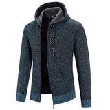 Men's Fleece-Lined Slim-Fit Hooded Cardigan