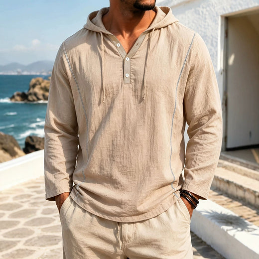 Men's Relaxed-Fit Long-Sleeve Hoodie