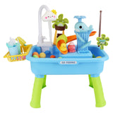 3-in-1 Kids Play Sink & Water Table with Fishing Game – product image 11