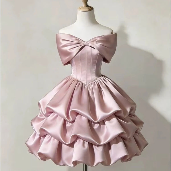 Satin One-Shoulder Skirt