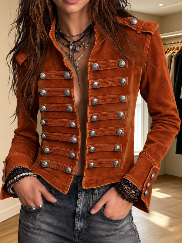 Denim Long-Sleeve Vintage Outerwear