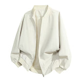 Men's Solid-Color Baseball-Collar Jacket