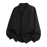 Men's Solid-Color Baseball-Collar Jacket