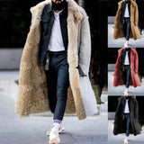 Men's Suede-Style Faux Fur Lined Coat