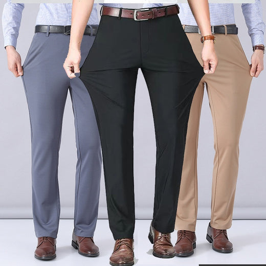 Men's Relaxed-Fit Casual Suit Trousers