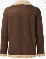 Men's Suede-Style Faux Fur Thick Jacket