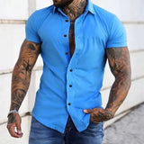 Men's Stretch Short-Sleeve Collared Shirt