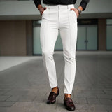 Men's Slim-Fit Stretch Cropped Dress Trousers