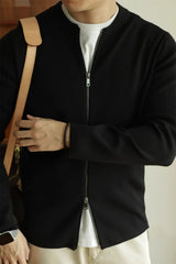 Men's Vintage MA-1 Knit Bomber Cardigan