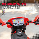 Kids 6V Electric Motorcycle with Training Wheels – Red – product image 8