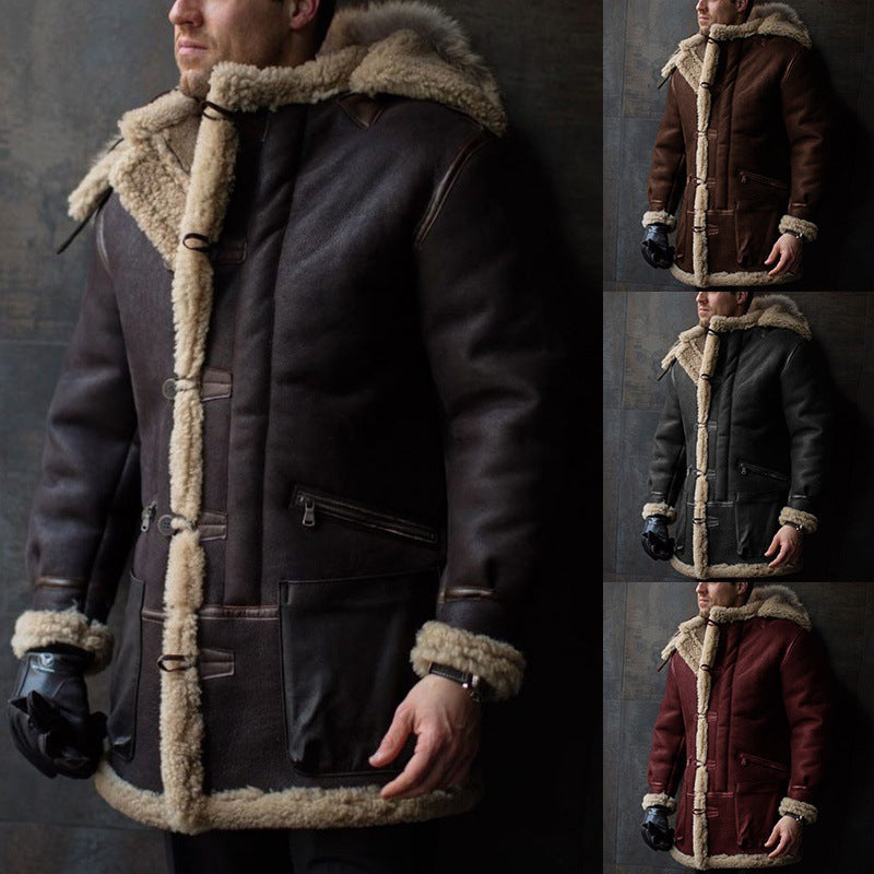 Men's Thick Faux Fur Winter Jacket