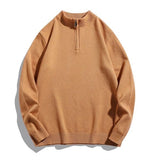 Men's Plus-Size Mock-Neck Zip-Up Sweater